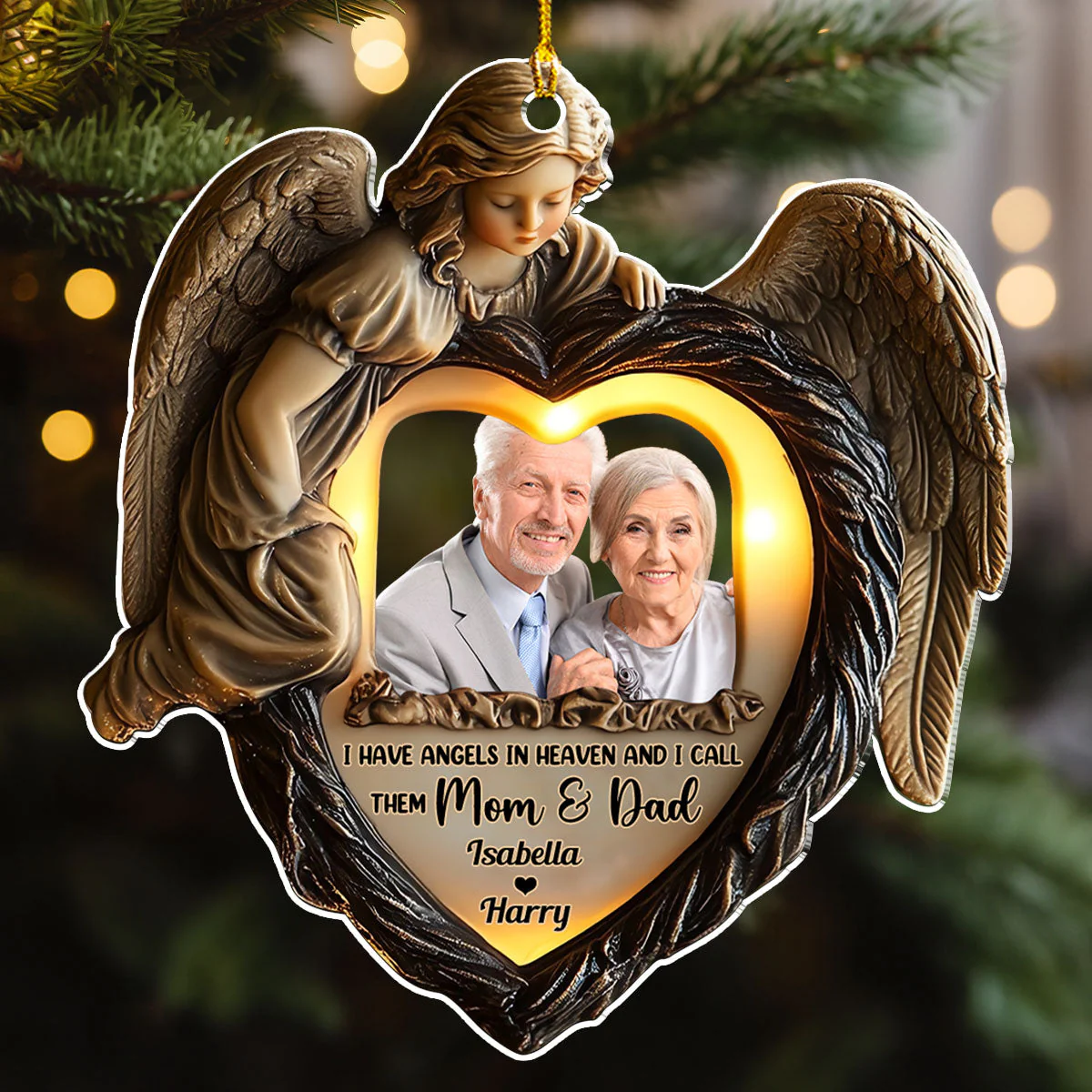I Have Angels In Heaven - Personalized Custom Acrylic Ornament - Image 4