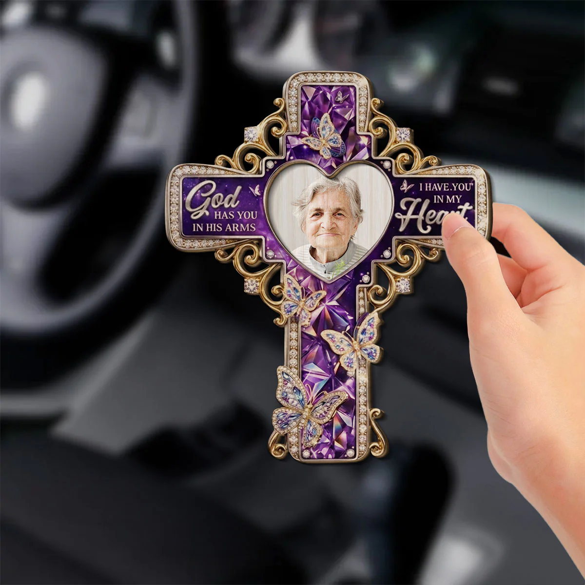 I Have You In My Heart - Personalized Custom Car Visor Clip - Image 3