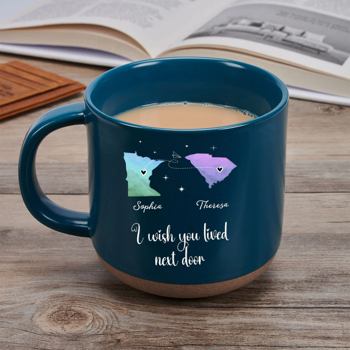 I Hope We Were Neighbors - Personalized Custom Pottery Mug - Image 2