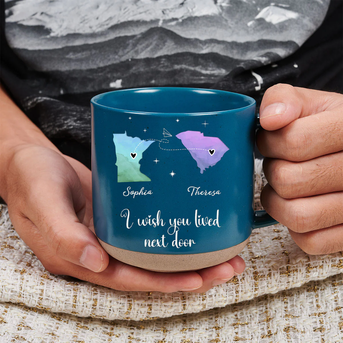 I Hope We Were Neighbors - Personalized Custom Pottery Mug - Image 4
