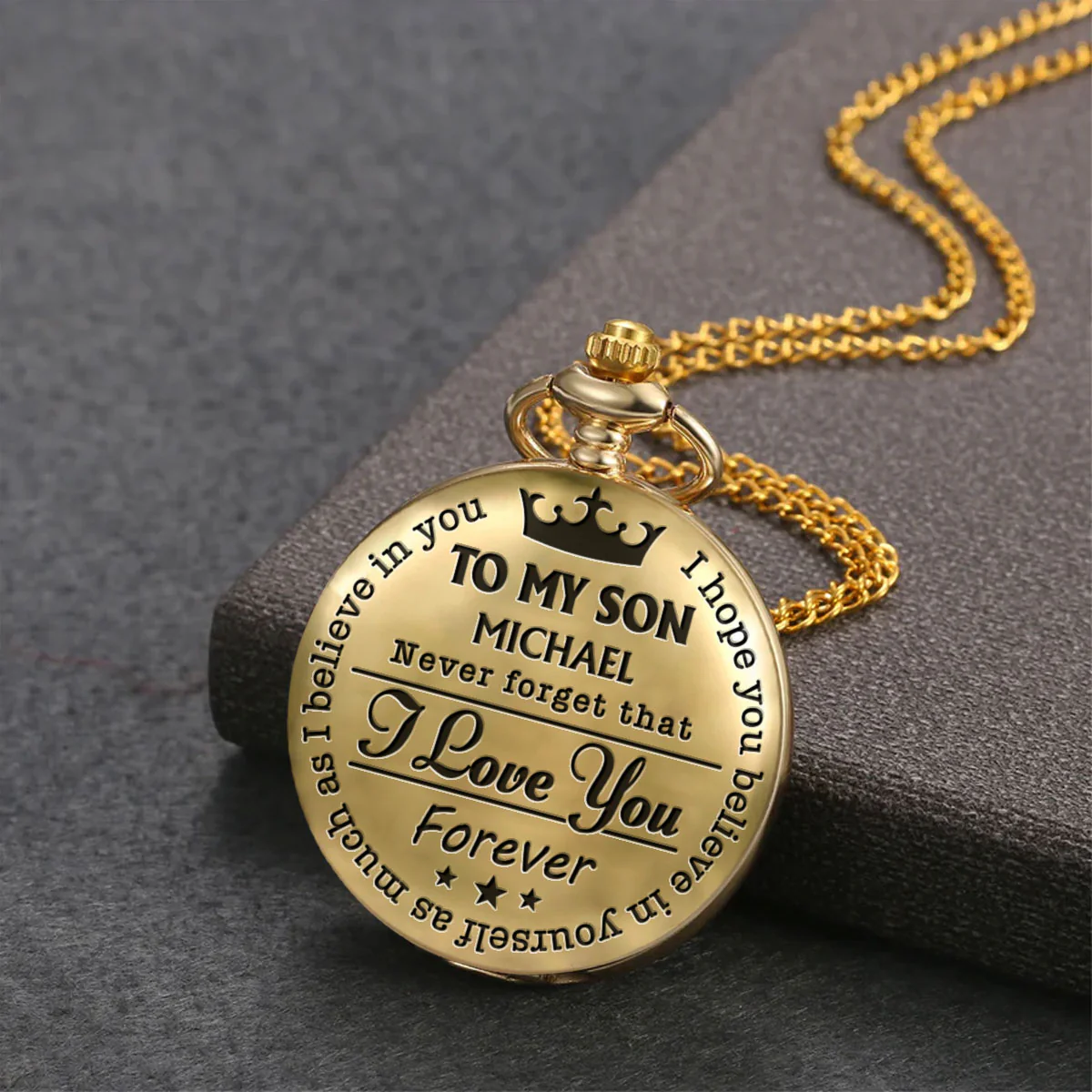 I Hope You Believe In Yourself - Personalized Custom Pocket Watch - Image 3