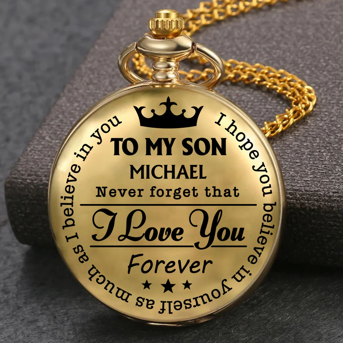 I Hope You Believe In Yourself - Personalized Custom Pocket Watch - Image 6