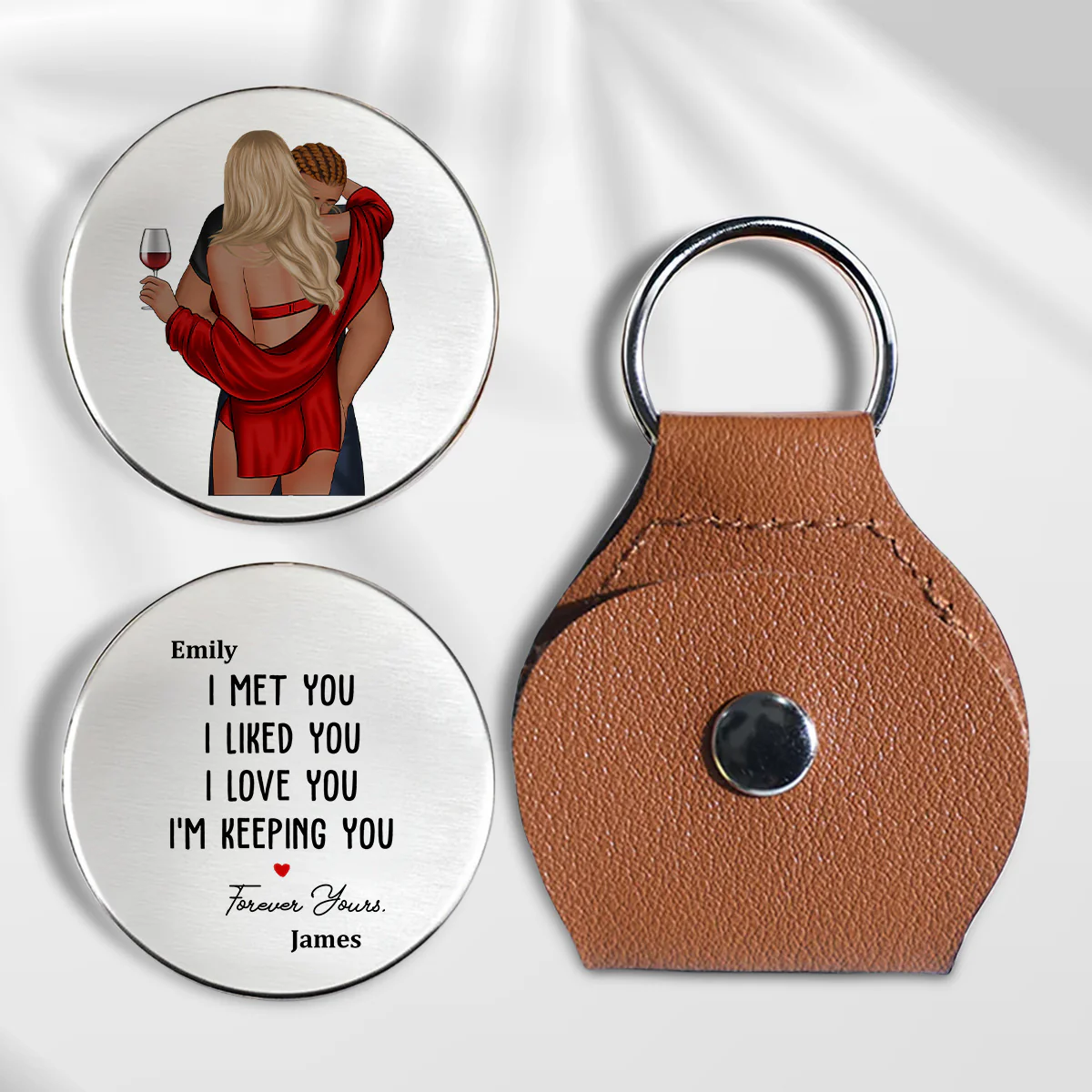 I Knew I Belonged To You - Personalized Custom Pocket Hug - Image 4