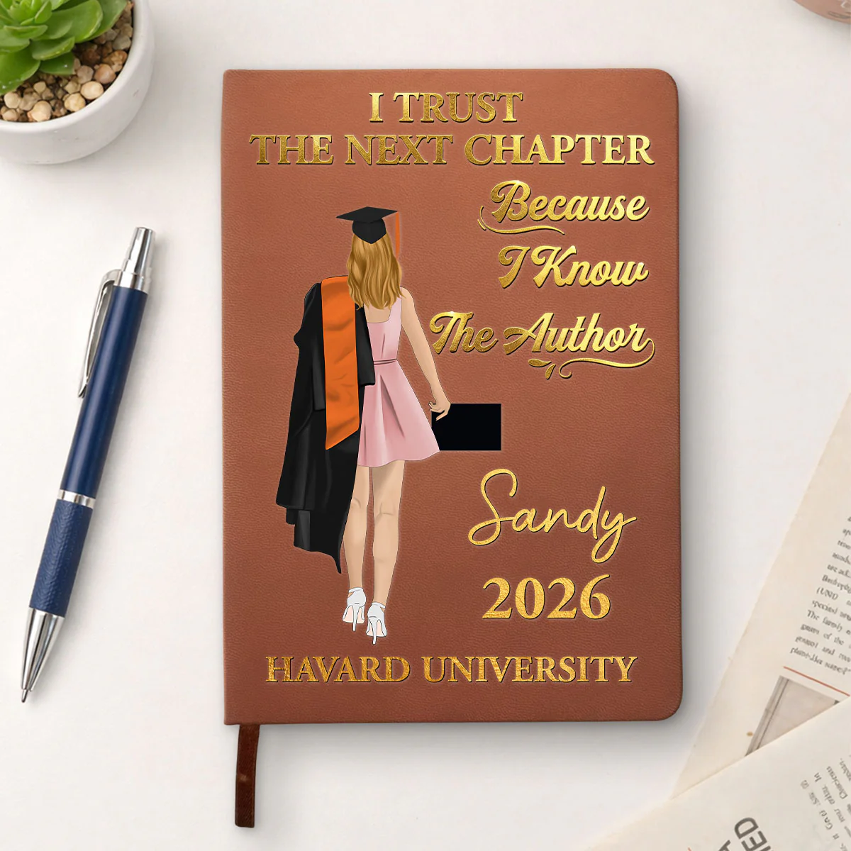 I Know The Author - Personalized Custom Leather Journal - Image 2