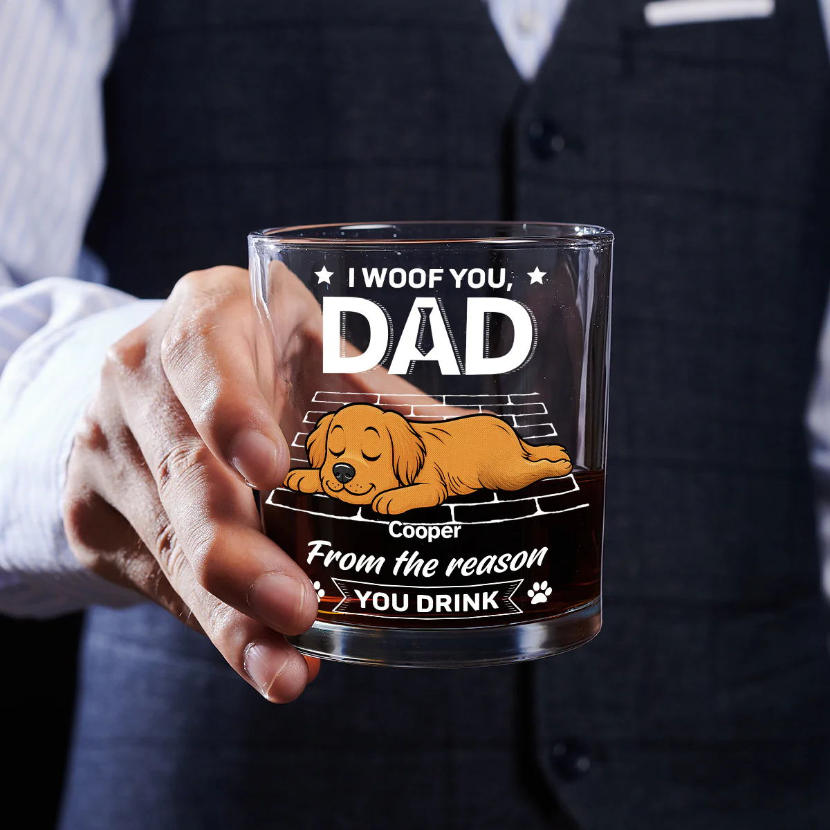 I Know The Reason Why - Personalized Custom Whiskey Glass - Image 5