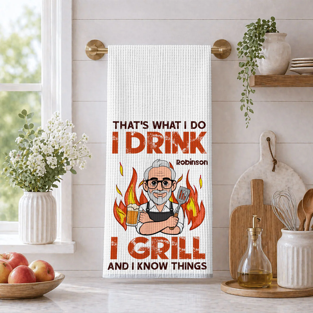 I Know Things - Personalized Custom Kitchen Towel - Image 3
