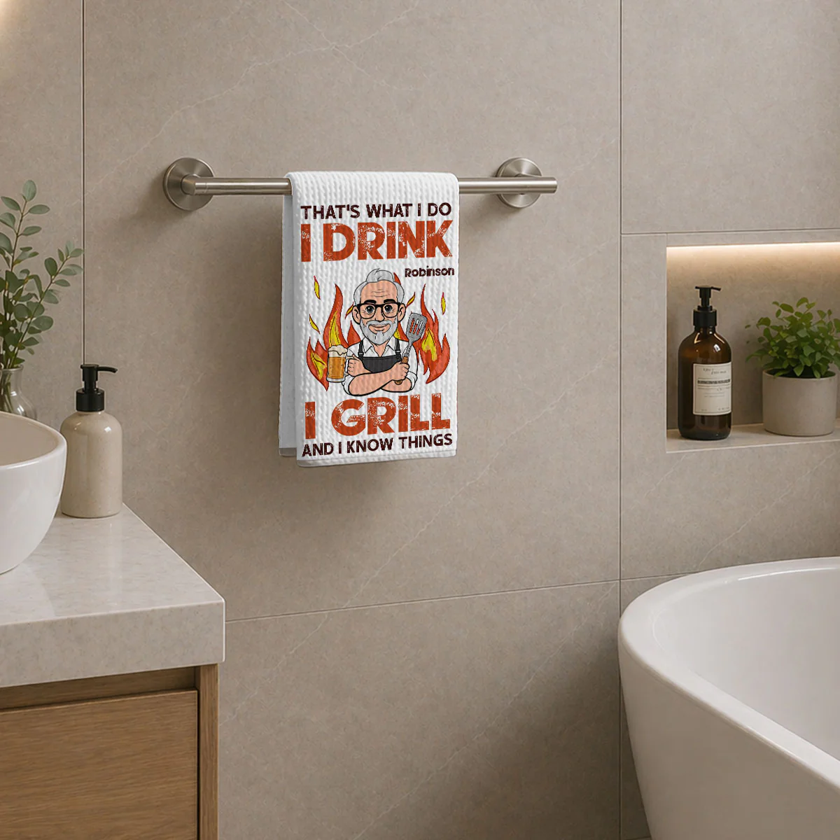 I Know Things - Personalized Custom Kitchen Towel - Image 5