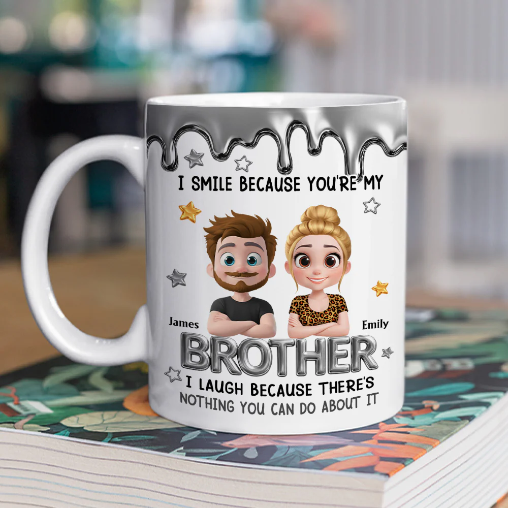 I Laugh At You Brother - Personalized Custom Coffee Mug - Image 2