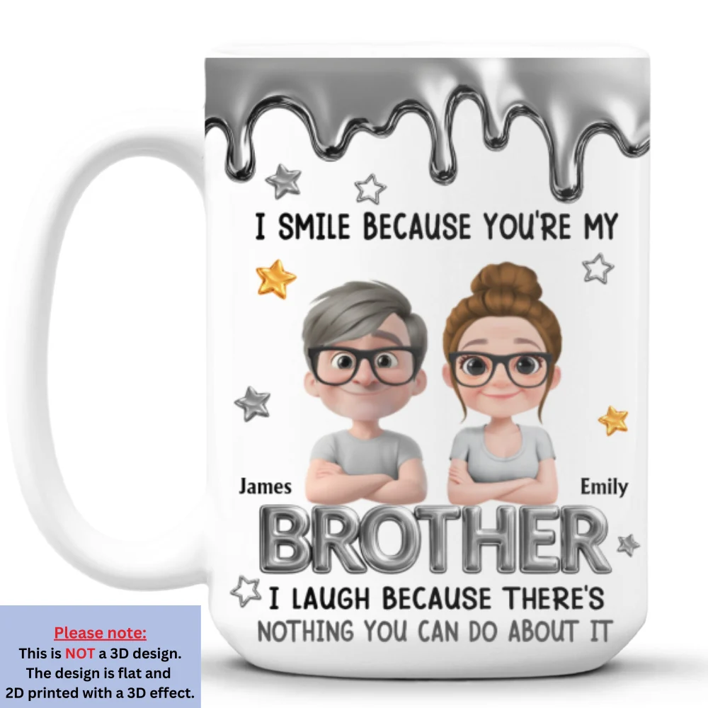 I Laugh At You Brother - Personalized Custom Coffee Mug - Image 7