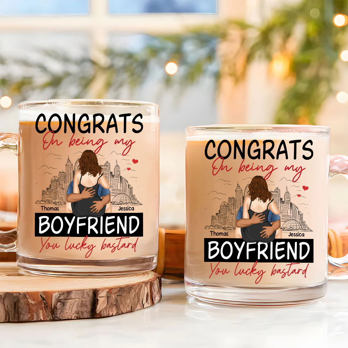 I Liked You - Personalized Custom Glass Mug - Image 3