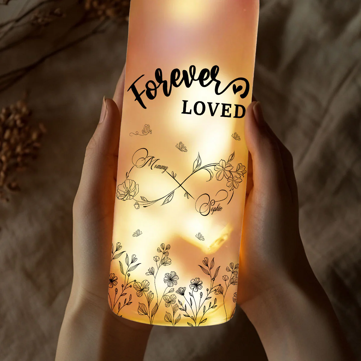 I Love And Appreciate You Always Mom - Personalized Custom Bottle Lamp - Image 2