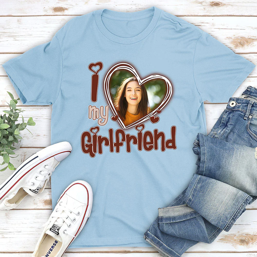 I Love My Girlfriend - Personalized Custom Unisex T-shirt - Image 4