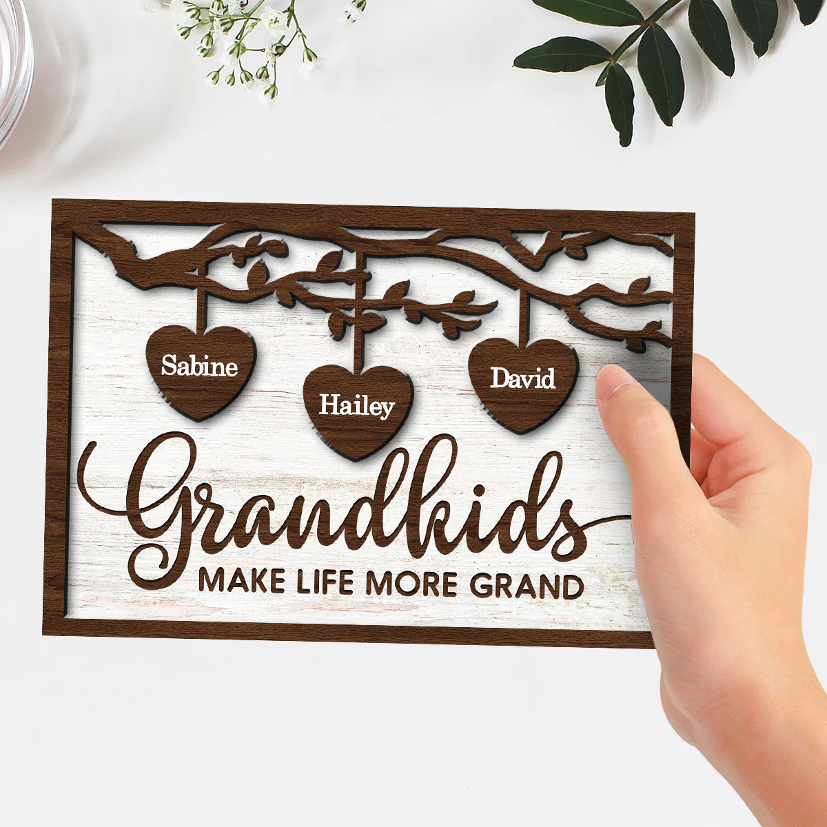 I Love My Grandkids - Personalized Wooden Plaque - Image 2