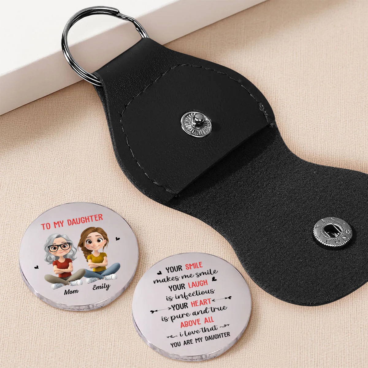 I Love That You Are My Daughter - Personalized Custom Pocket Hug - Image 2