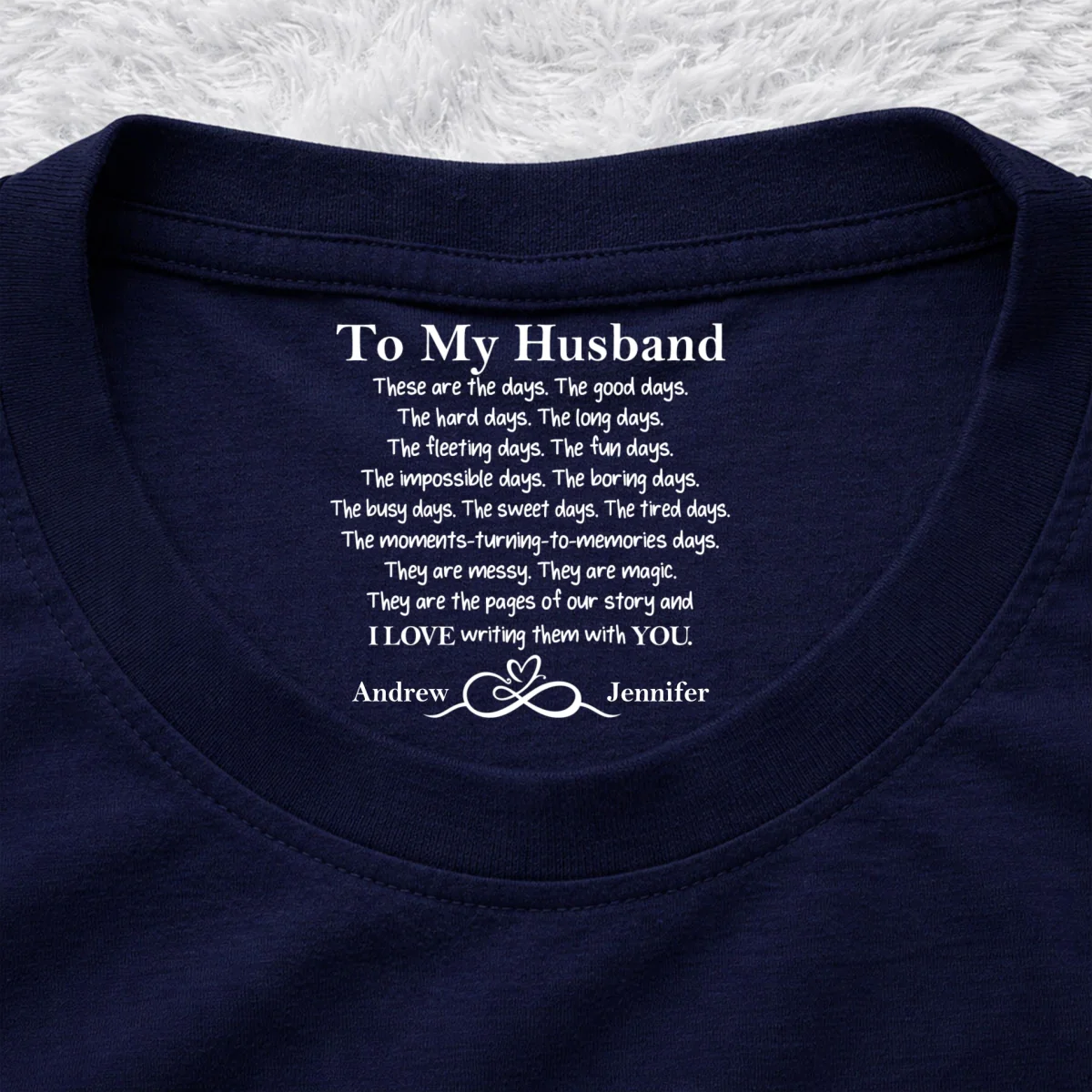I Love Writing Them With You - Personalized Custom Inside Neck Print T-Shirt - Image 10