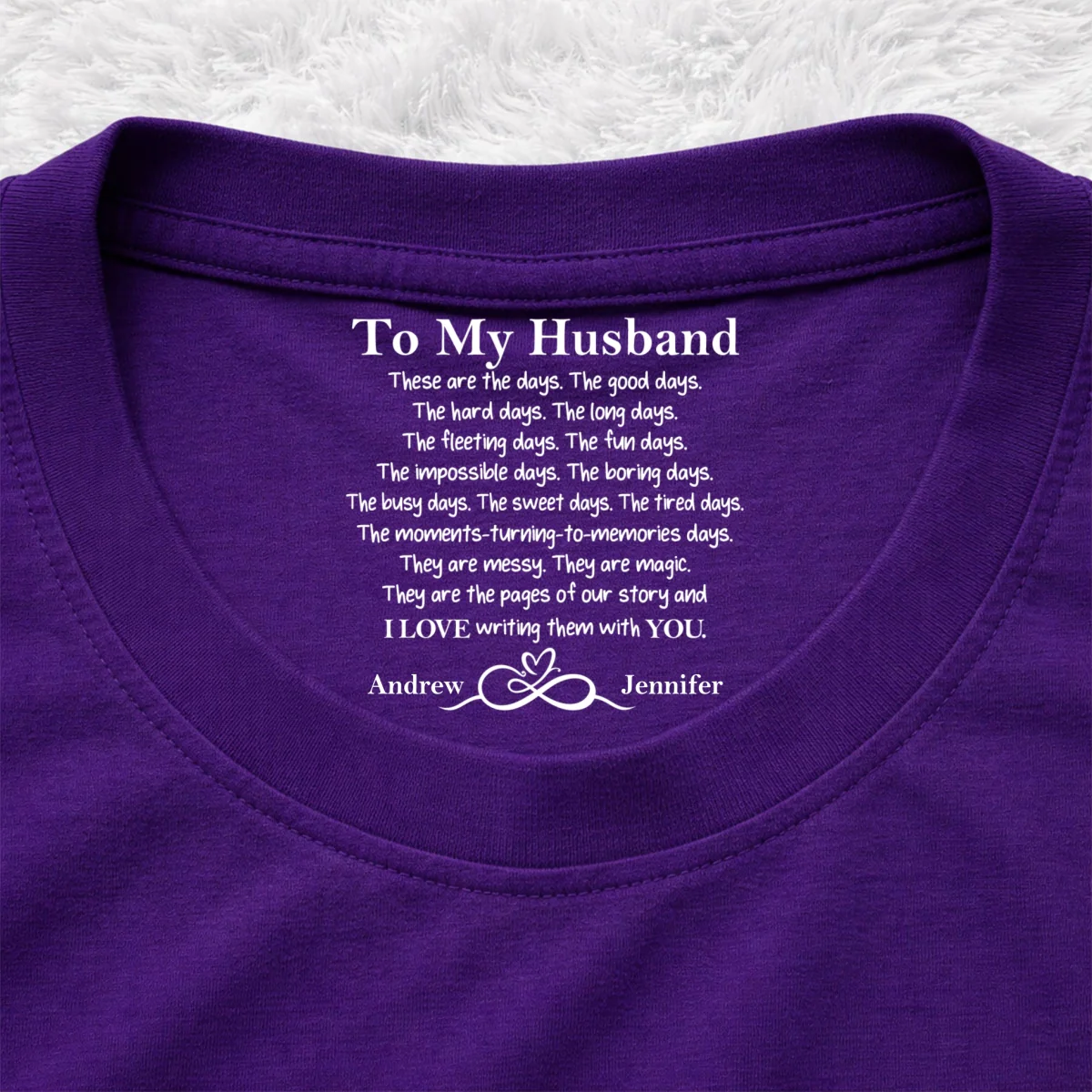 I Love Writing Them With You - Personalized Custom Inside Neck Print T-Shirt - Image 11