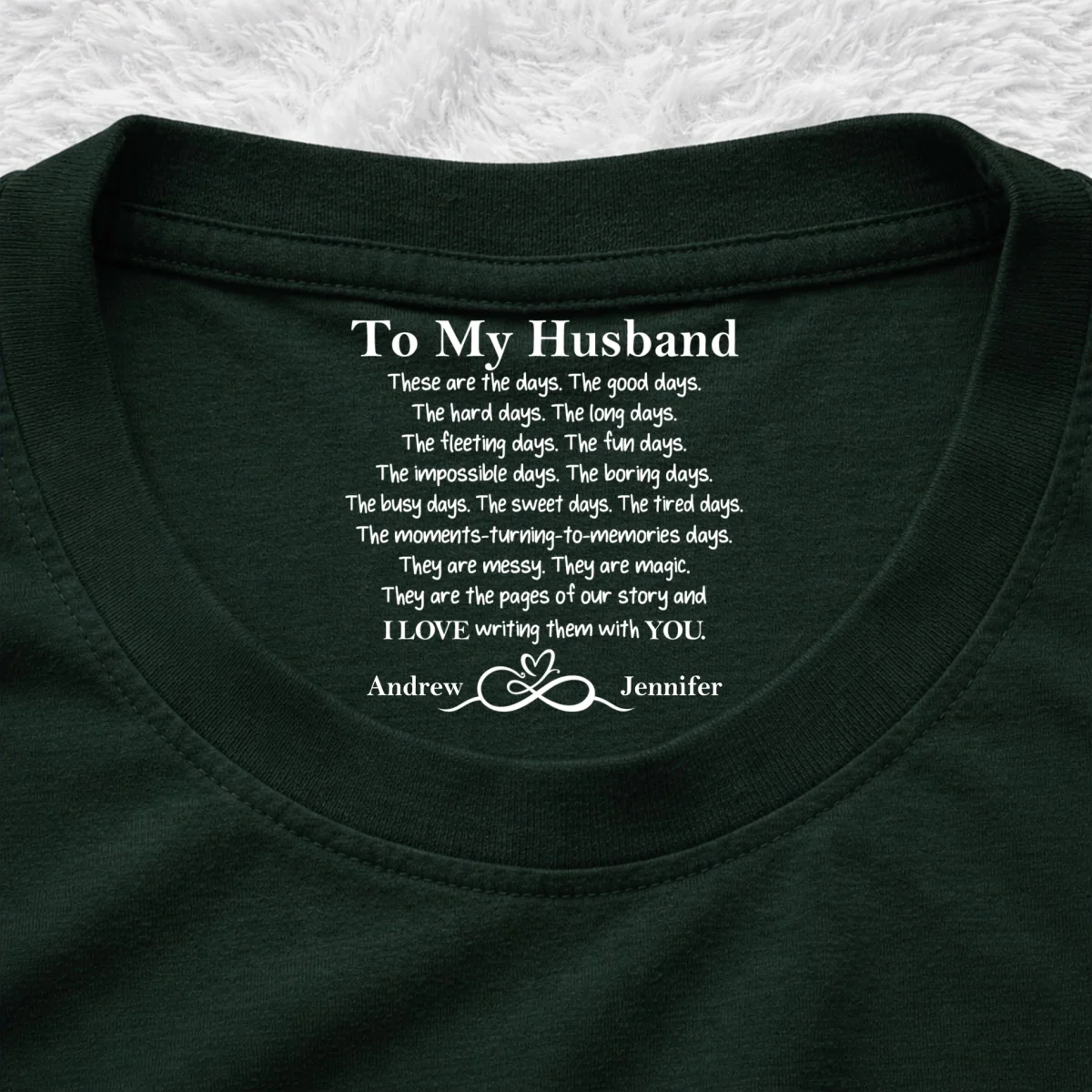 I Love Writing Them With You - Personalized Custom Inside Neck Print T-Shirt - Image 9
