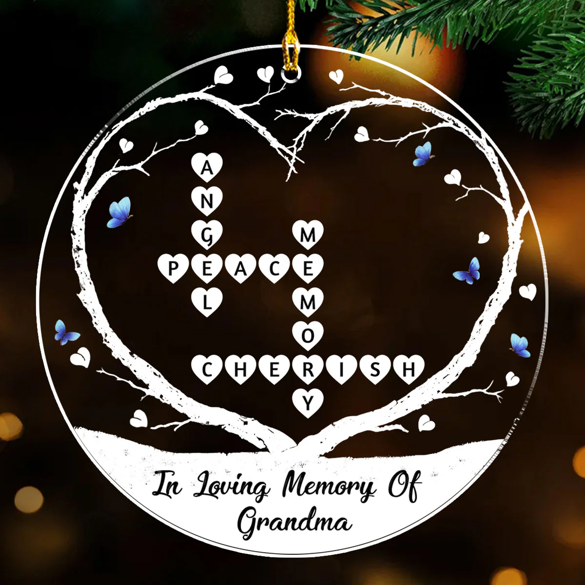 I Love You All Dearly Crossword - Personalized Custom Acrylic Ornament - Image 3