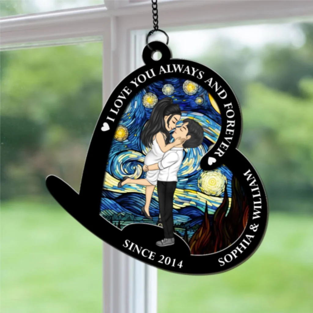 I Love You Always And Forever - Personalized Custom Suncatcher - Image 6