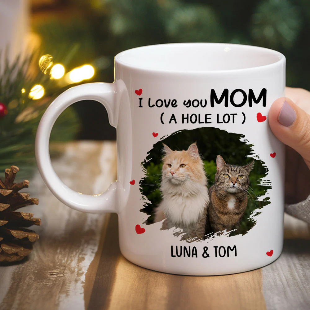 I Love You Dad A Hole Lot Photo - Personalized Custom Coffee Mug - Image 2