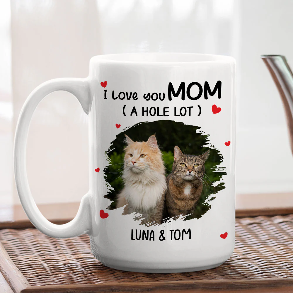 I Love You Dad A Hole Lot Photo - Personalized Custom Coffee Mug - Image 5