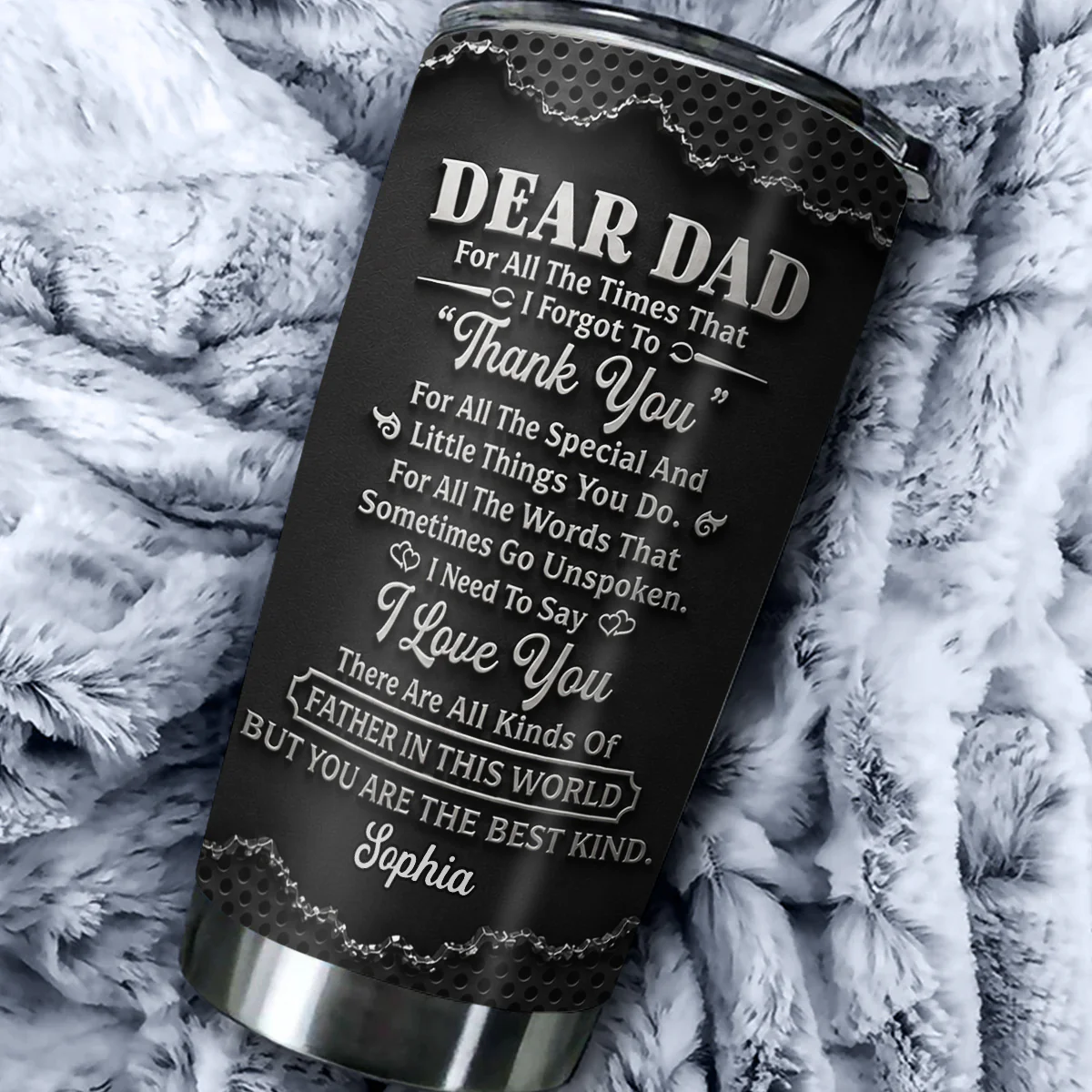 I Love You Dad - Personalized Custom 3D Effect Tumbler - Image 3