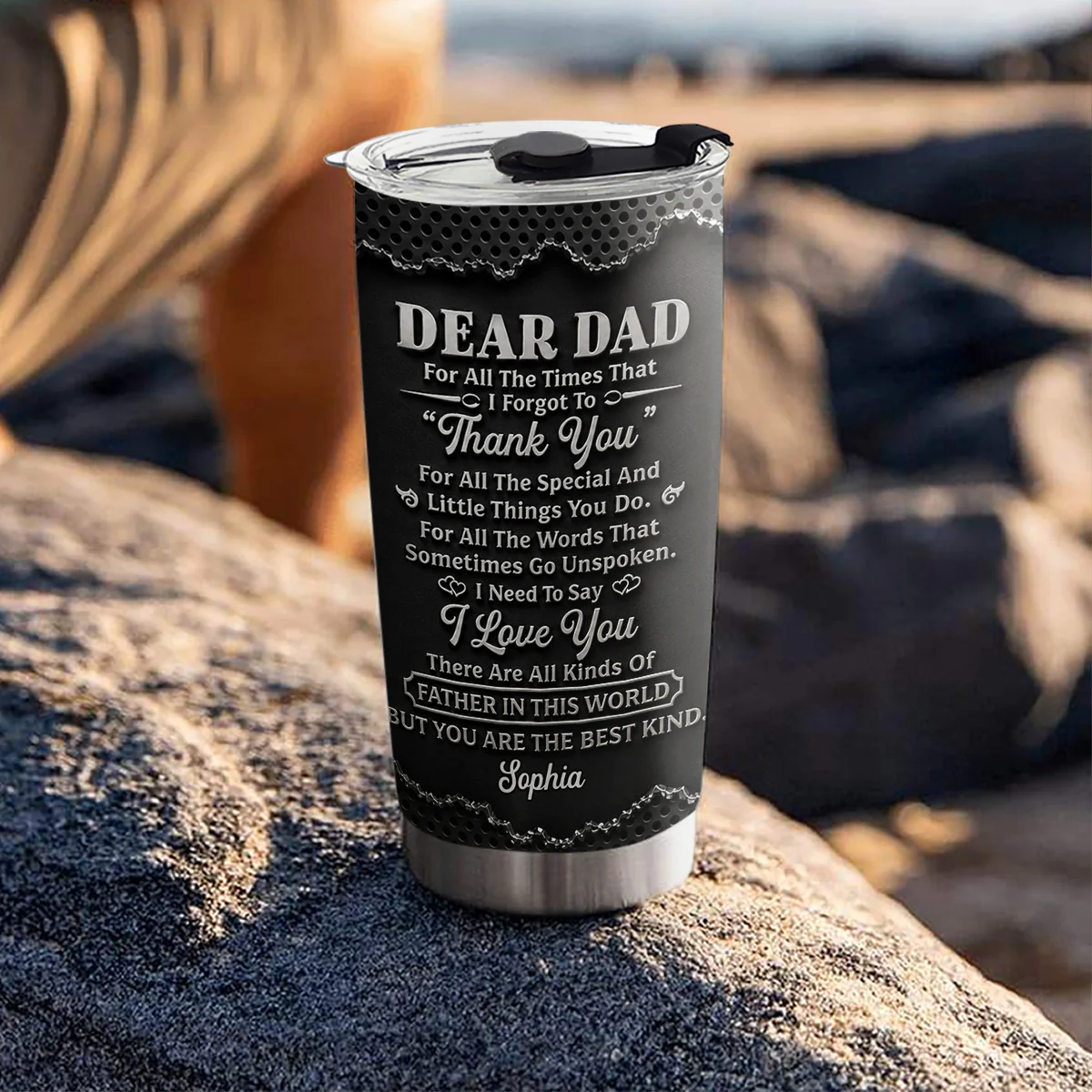 I Love You Dad - Personalized Custom 3D Effect Tumbler - Image 4