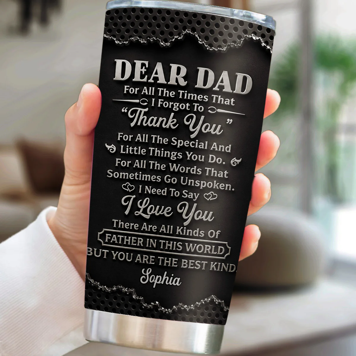 I Love You Dad - Personalized Custom 3D Effect Tumbler - Image 5