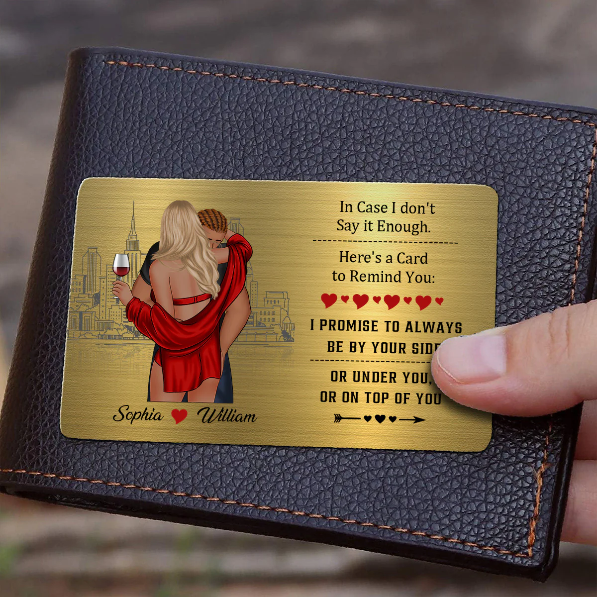 I Love You For Who You Are - Personalized Custom Wallet Card - Image 8