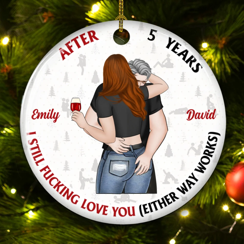 I Love You For Who You Are  - Personalized Custom Ceramic Ornament - Image 6
