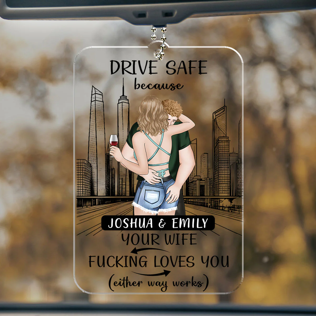 I Love You Forever & Always - Personalized Custom Car Ornament - Image 3