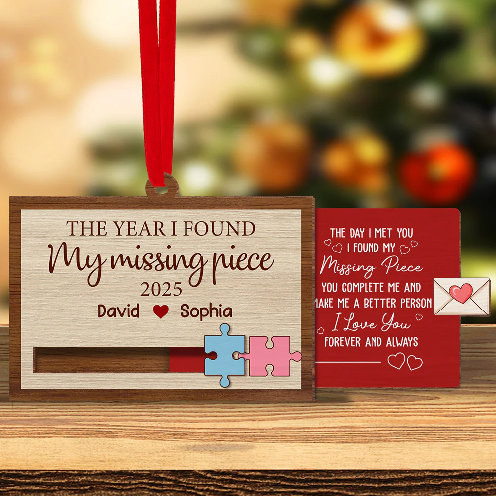 I Love You Forever And Always - Personalized Custom Slide Ornament - Image 2