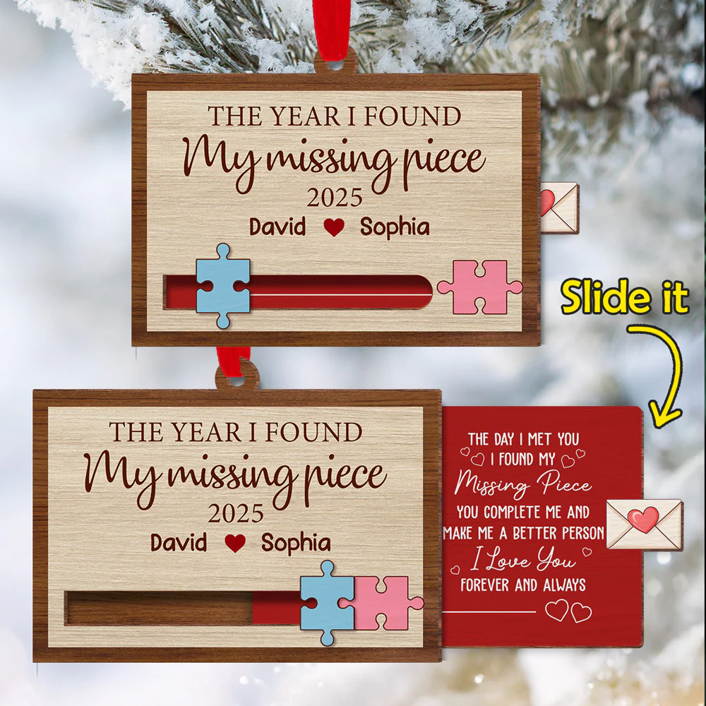 I Love You Forever And Always - Personalized Custom Slide Ornament - Image 4