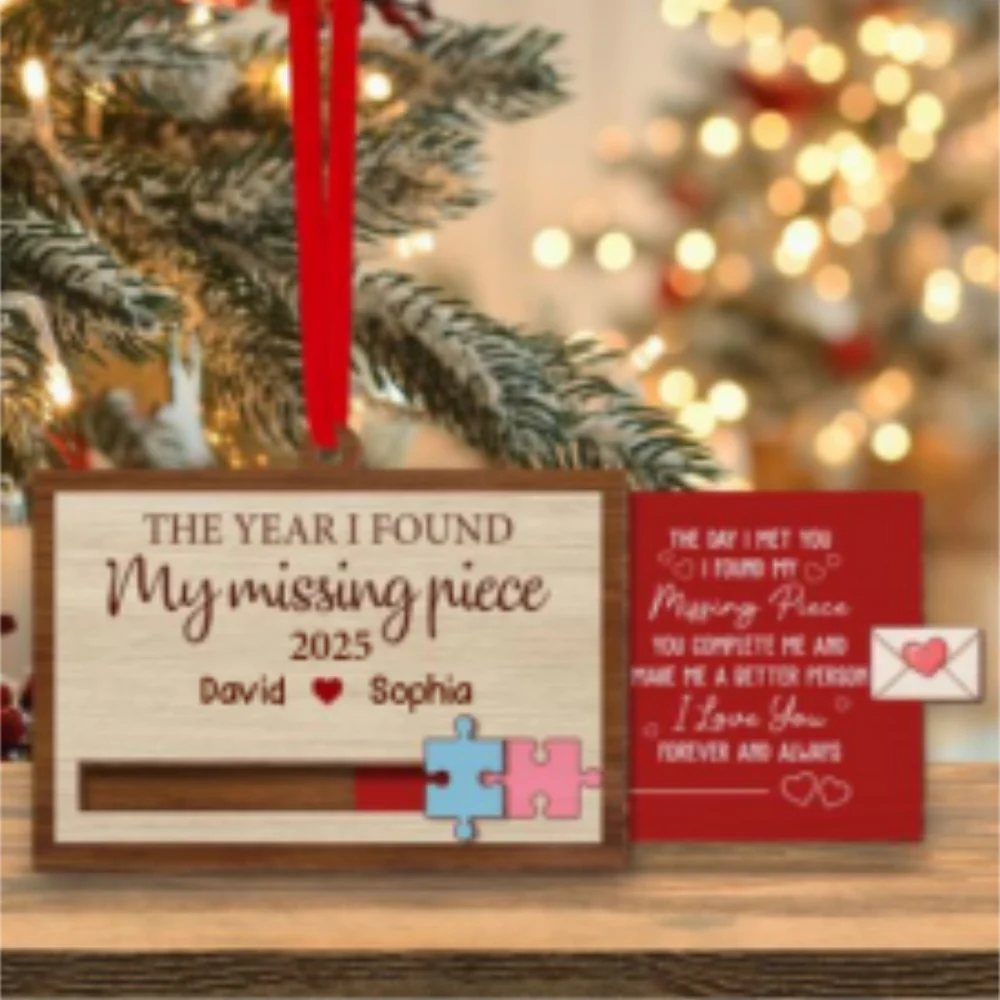 I Love You Forever And Always - Personalized Custom Slide Ornament - Image 7