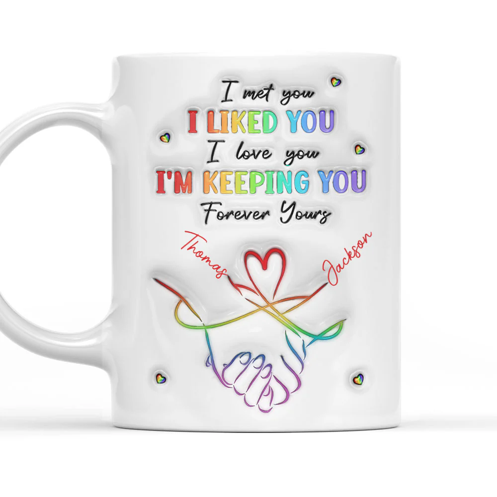 I Love You Love Is Love - Personalized Custom 3D Inflated Effect Mug