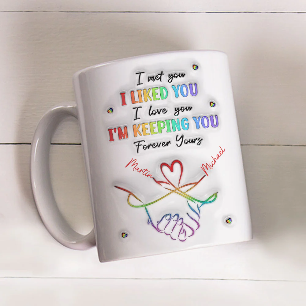 I Love You Love Is Love - Personalized Custom 3D Inflated Effect Mug - Image 3