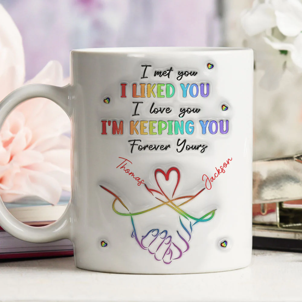 I Love You Love Is Love - Personalized Custom 3D Inflated Effect Mug - Image 4