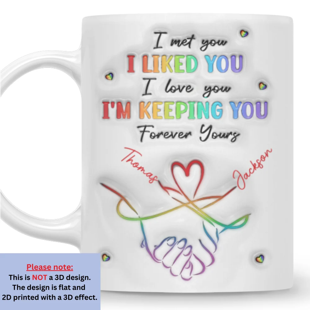 I Love You Love Is Love - Personalized Custom 3D Inflated Effect Mug - Image 5