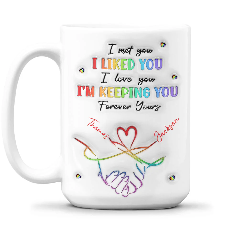 I Love You Love Is Love - Personalized Custom 3D Inflated Effect Mug - Image 6