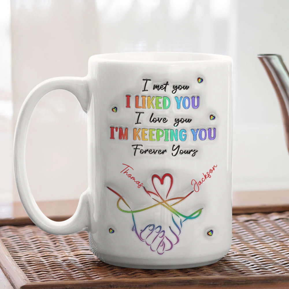 I Love You Love Is Love - Personalized Custom 3D Inflated Effect Mug - Image 7