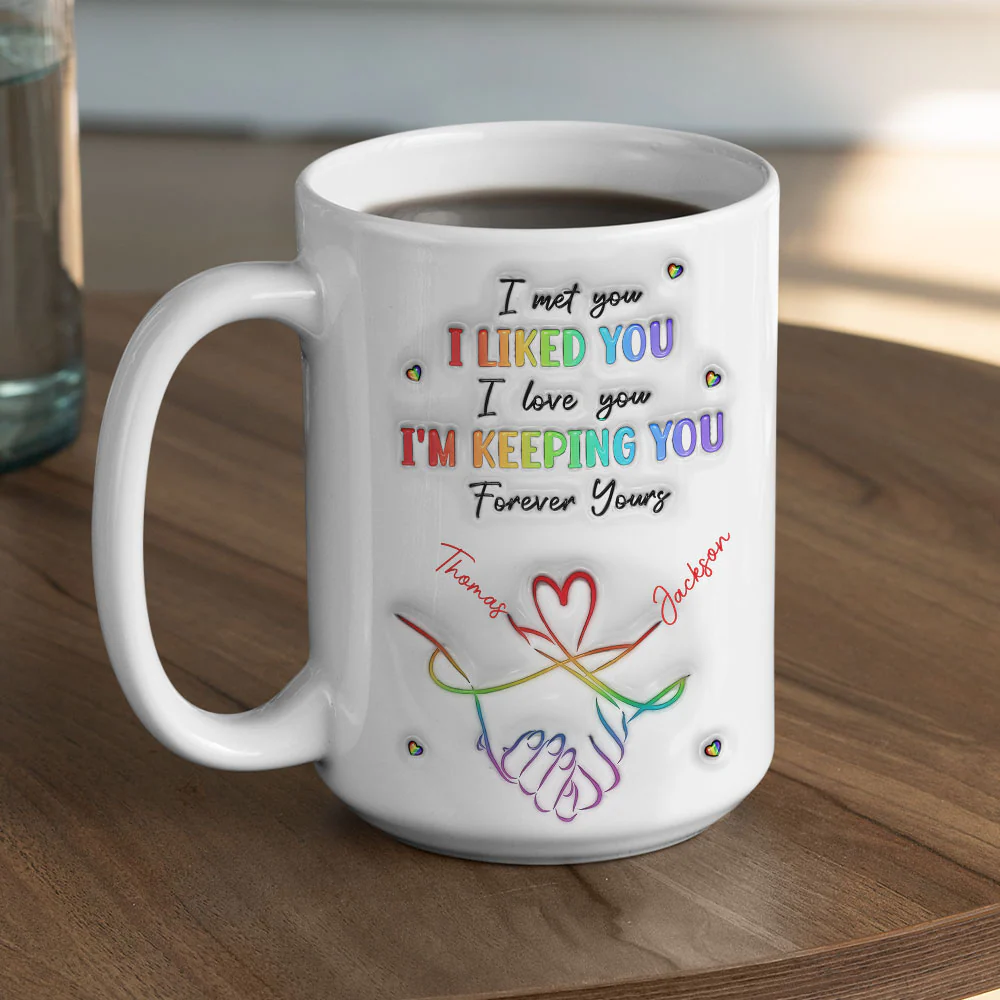 I Love You Love Is Love - Personalized Custom 3D Inflated Effect Mug - Image 8