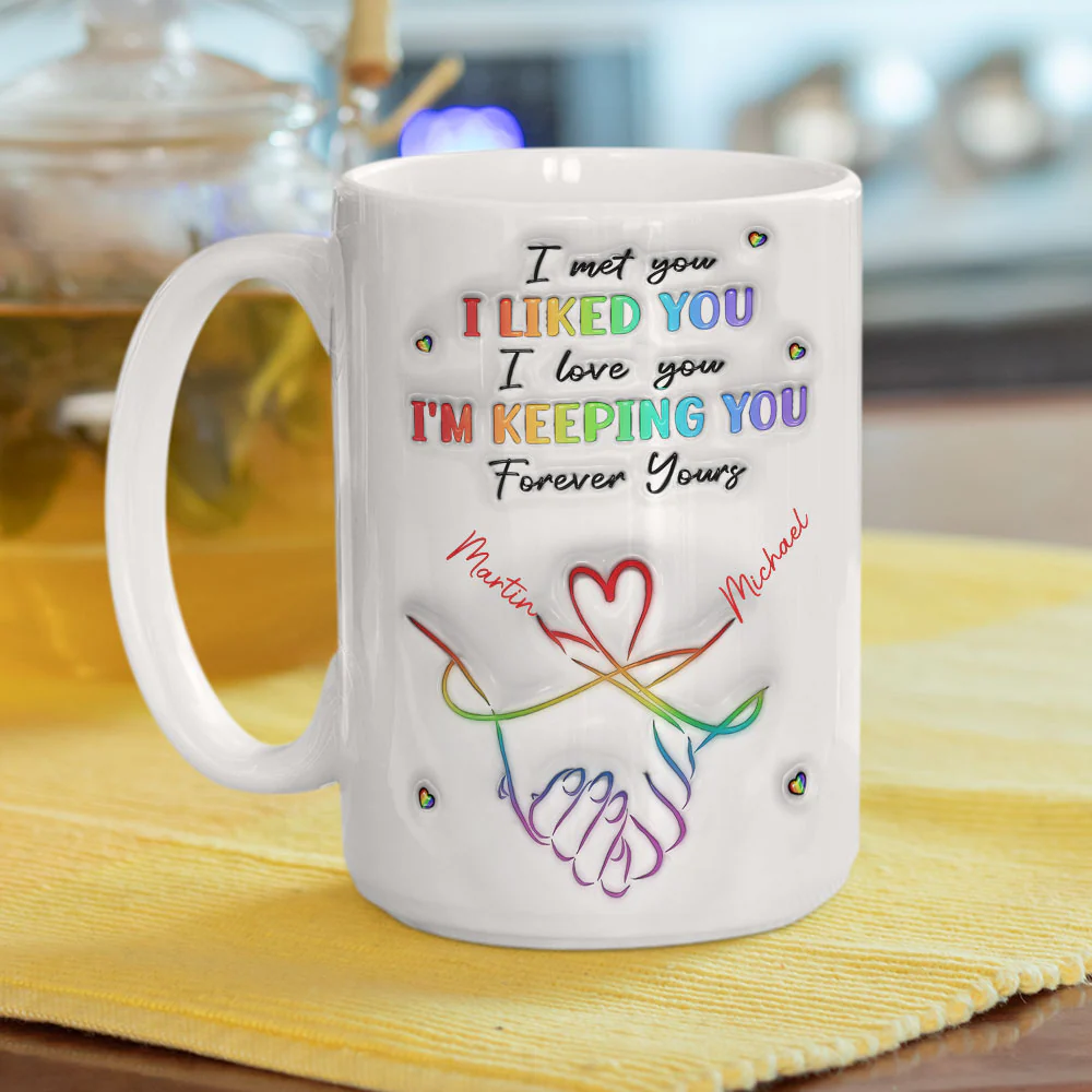 I Love You Love Is Love - Personalized Custom 3D Inflated Effect Mug - Image 9