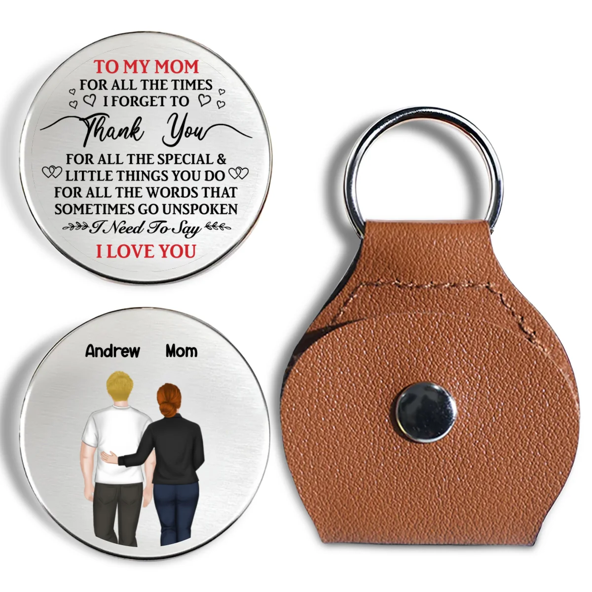 I Love You Mom - Personalized Custom Pocket Hug - Image 7