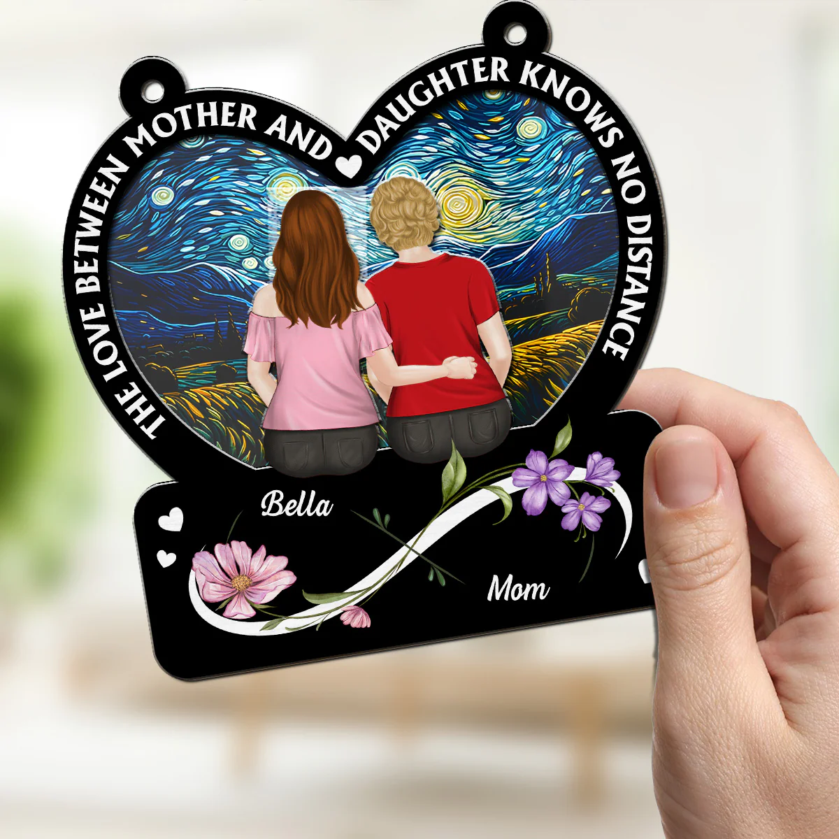 I Love You Mom - Personalized Custom Suncatcher - Image 2