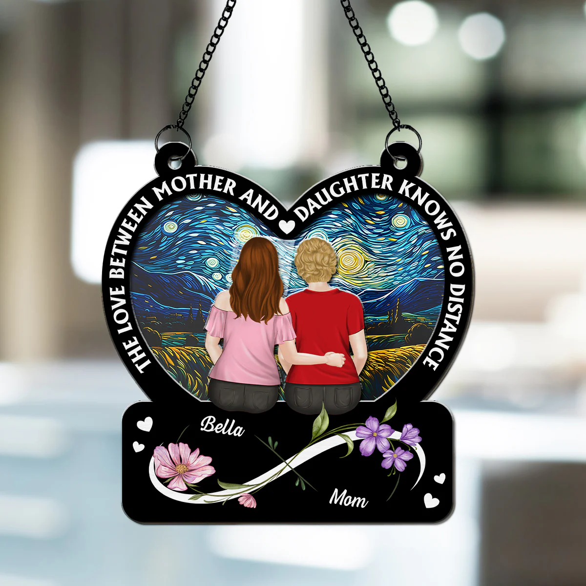 I Love You Mom - Personalized Custom Suncatcher - Image 3