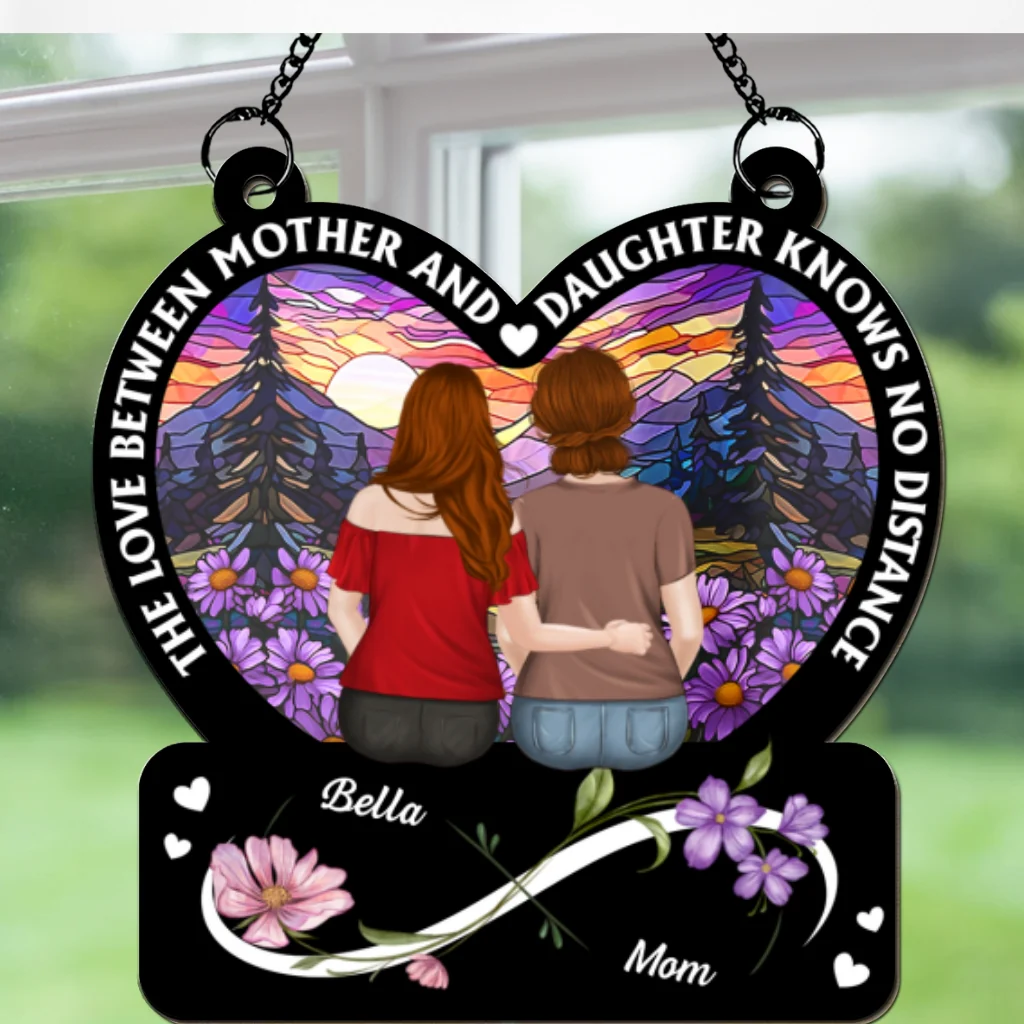 I Love You Mom - Personalized Custom Suncatcher - Image 5