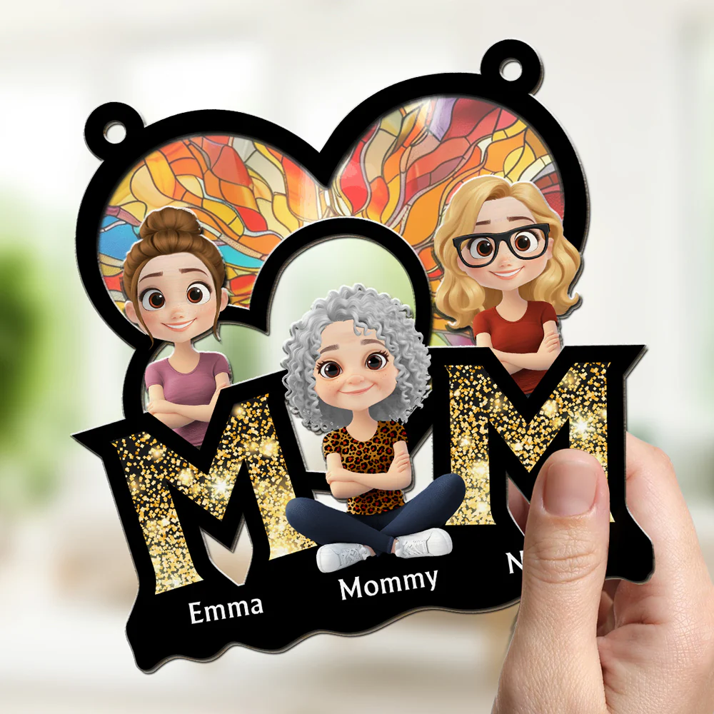 I Love You Mommy - Personalized Custom Suncatcher - Image 4