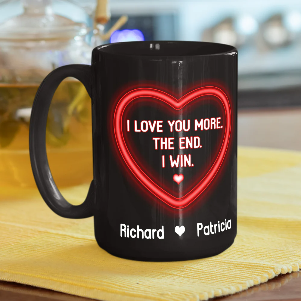 I Love You More Forever - Personalized Custom Coffee Mug - Image 4