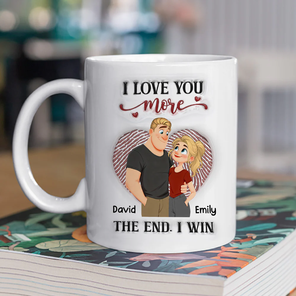I Love You More Than I Can Say - Personalized Custom 3D Inflated Effect Coffee Mug - Image 2
