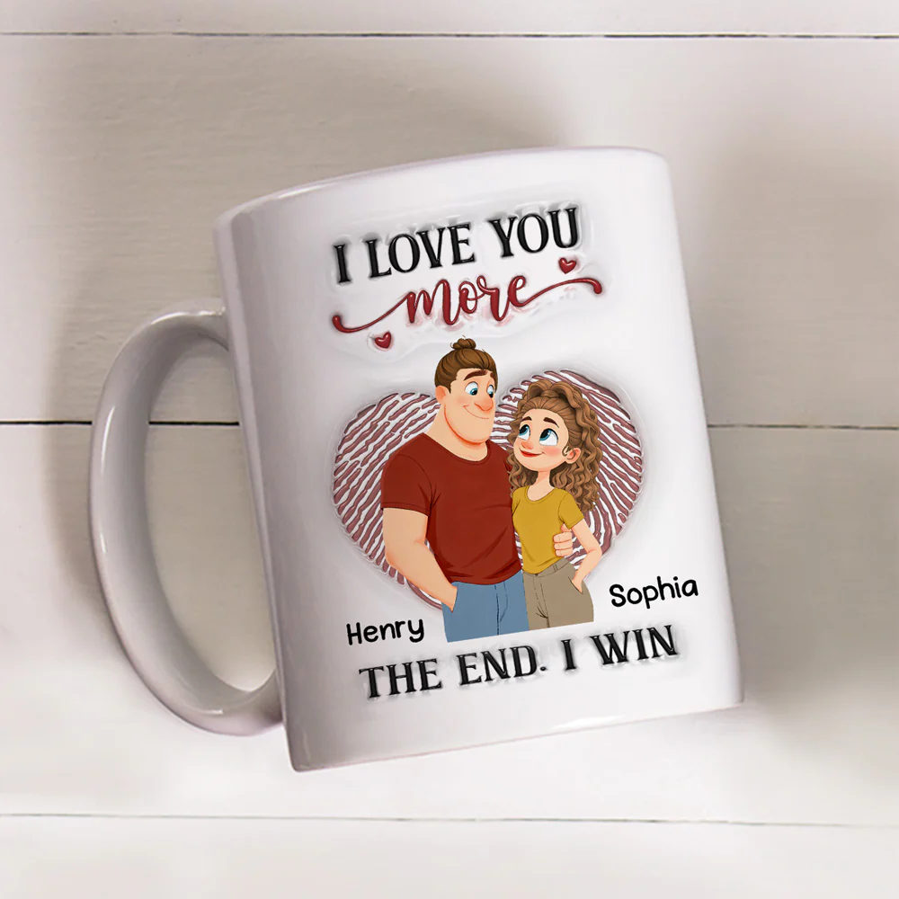 I Love You More Than I Can Say - Personalized Custom 3D Inflated Effect Coffee Mug - Image 6